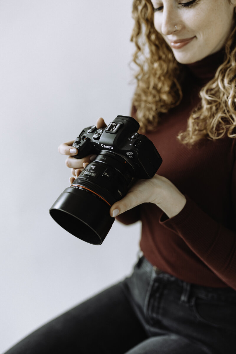 woman looking at camera