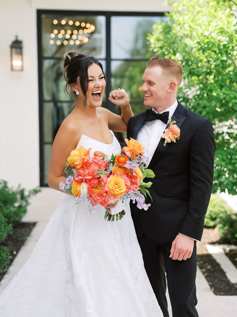 Bride and groom at Austin wedding planned by Bianca Nichole and Co