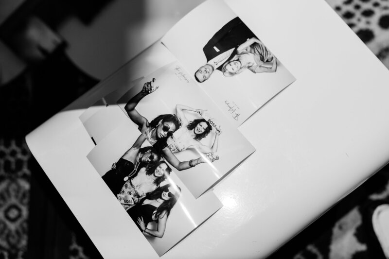 Photos being printed from a photo booth in West Palm Beach. 