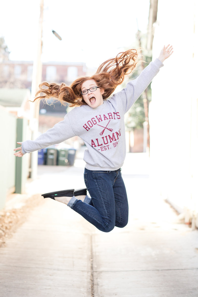 Harry Potter Sweatshirt | Clara | Be A Peach Boudoir | Headshot