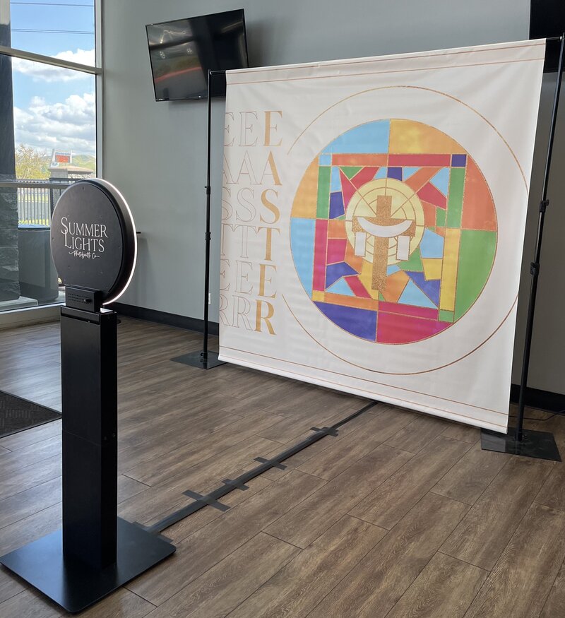 Photo booth for Easter events.