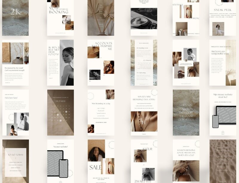 Minimalistische Instagram story templates