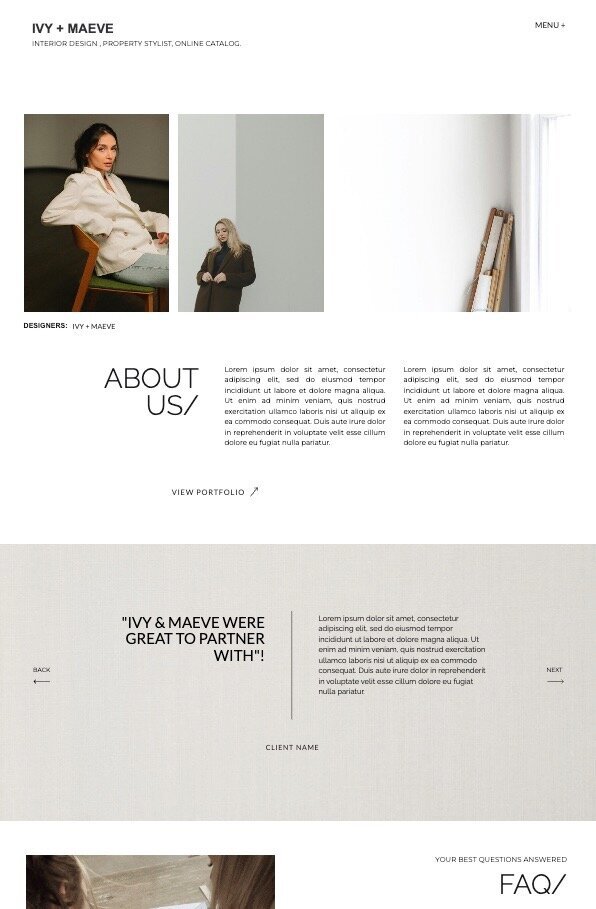 Ivy & Maeve Website Template Image 2