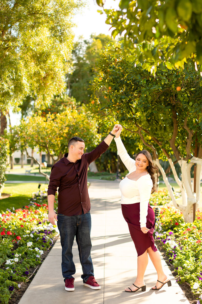 Engagement session for couple at La Quinta Resort in  La Quinta, CA