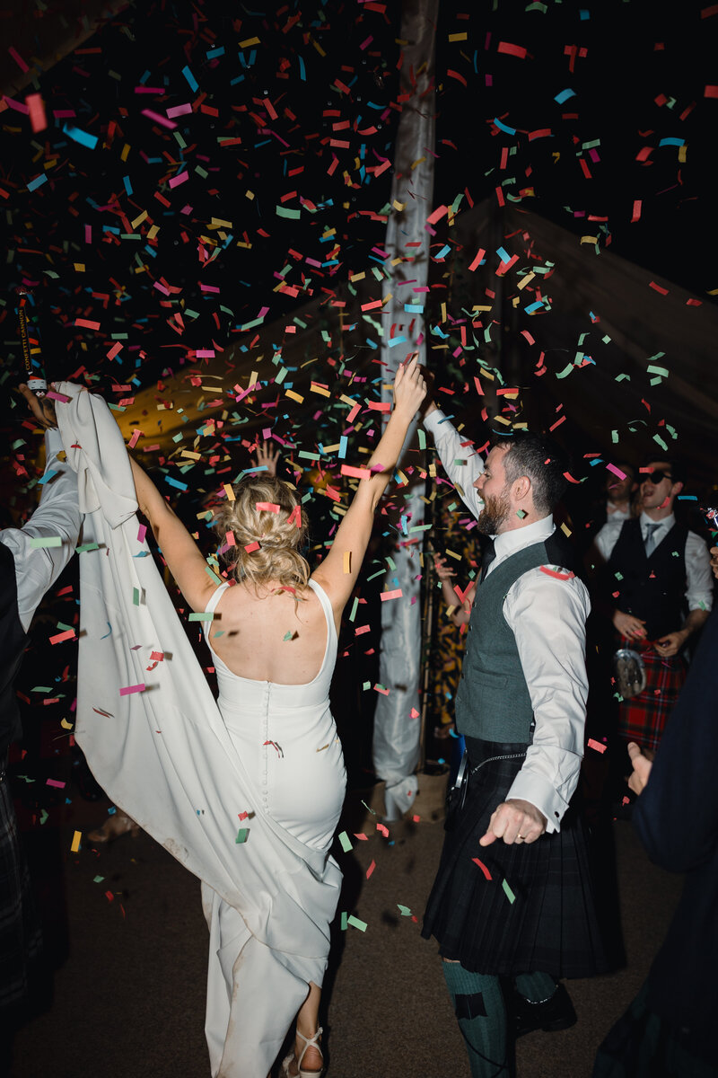 Wedding party at Springkell, Scotland