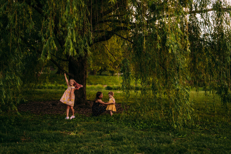 3 sisters under a willow tree