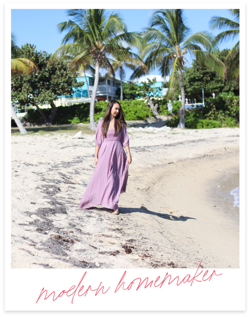 Jaclyn of Homemaking Redefined walking down a beach