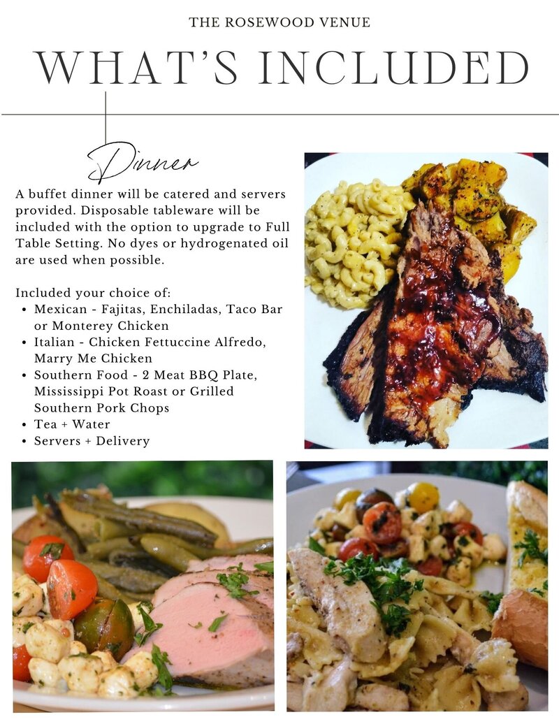 Wedding Caterer Cherished Events and Catering Reception Food Marry Me Chicken at The Rosewood Venue Plated dinner All inclusive wedding east texas reception food idea