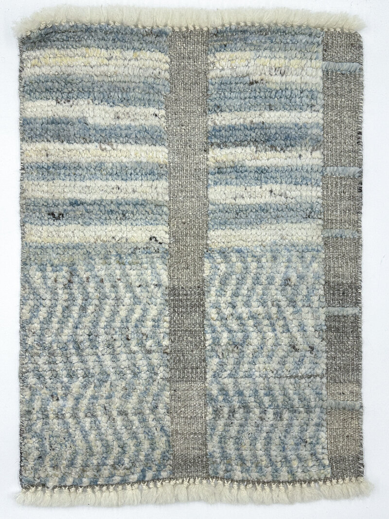 Staggered Tulla in Pale Blue-Natural