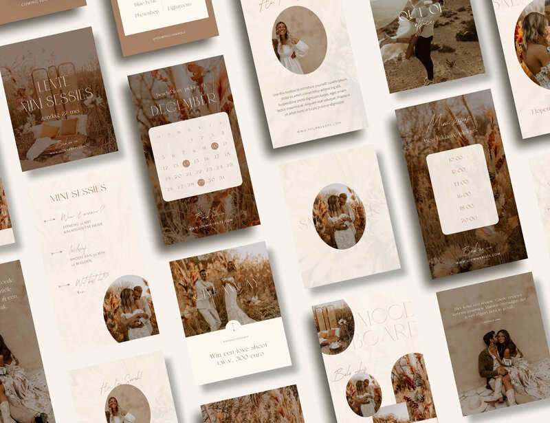 Boho Instagram templates voor fotografen