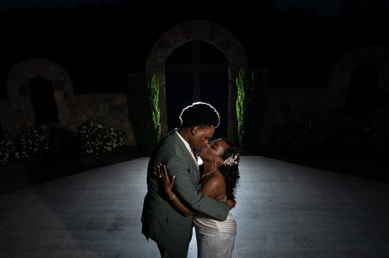 Charlotte NC Wedding Couple hugging