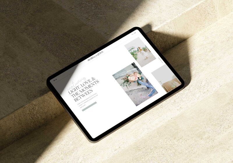 Arabella Quinn Showit home page—story-first structure with refined typography and intuitive flow guiding visitors from intrigue to inquiry (16)