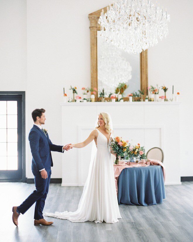 Couple walking into the grand room