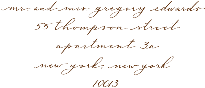Hopkins Calligraphy Style- Chocolate Brown