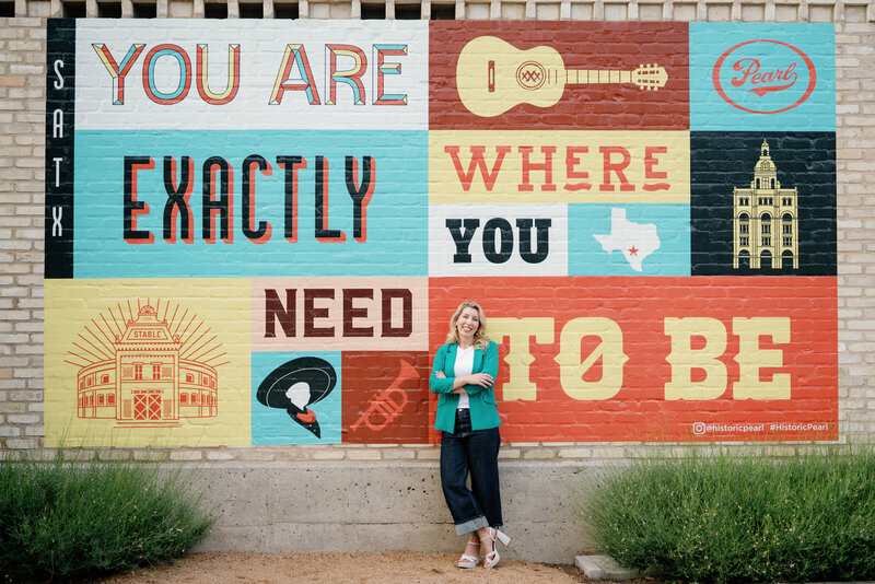you are exactly where you need to be mural