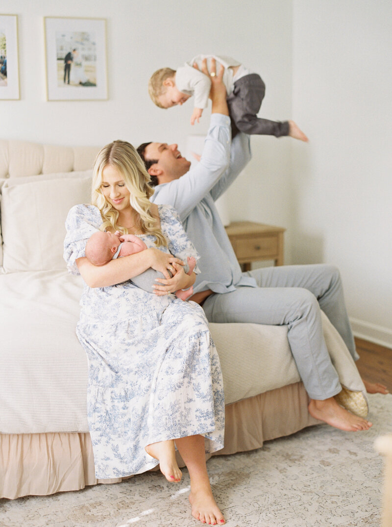 Newborn session at home in Raleigh. Image by Raleigh NC family and newborn photographer A.J. Dunlap Photography.