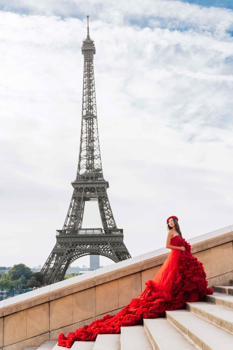 Flying dress photoshoot Paris