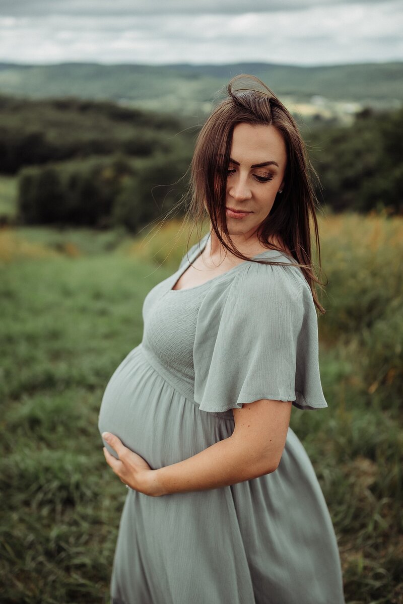 Mama to be wind blown hair