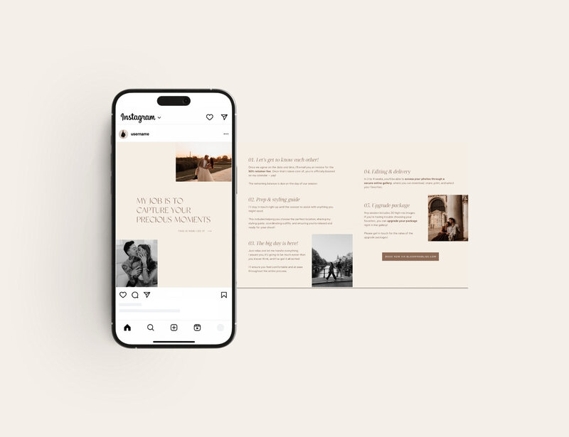 Minimal Instagram templates for photographers 4:5 Blooming Bliss 11