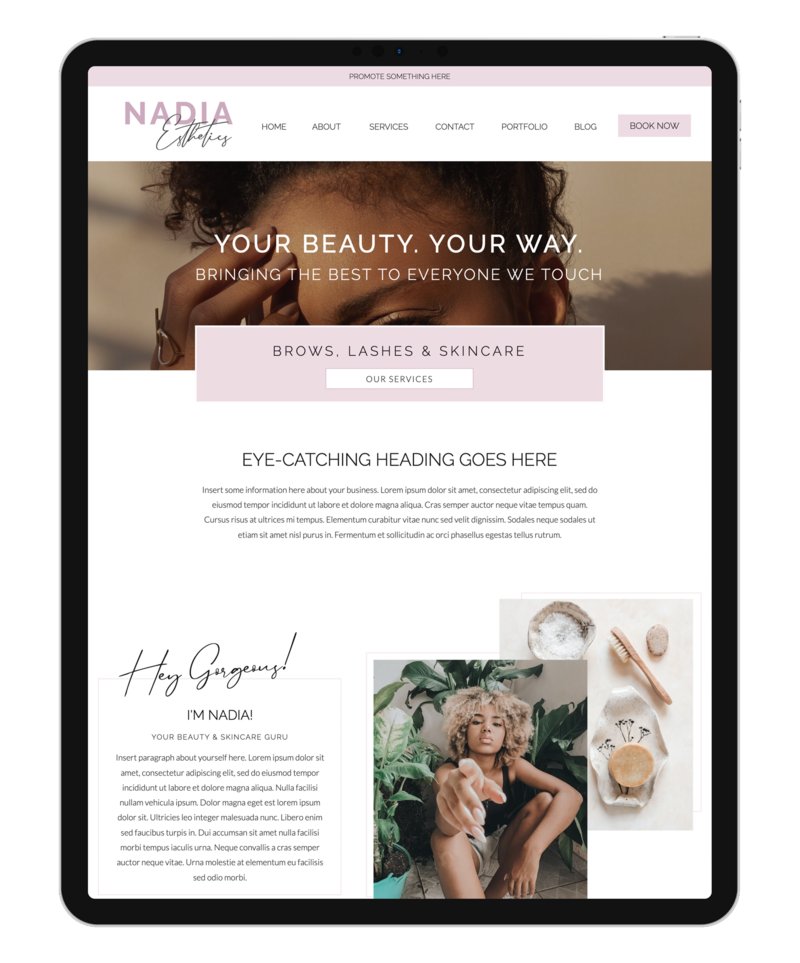 Showit Template for Beauty Businesses