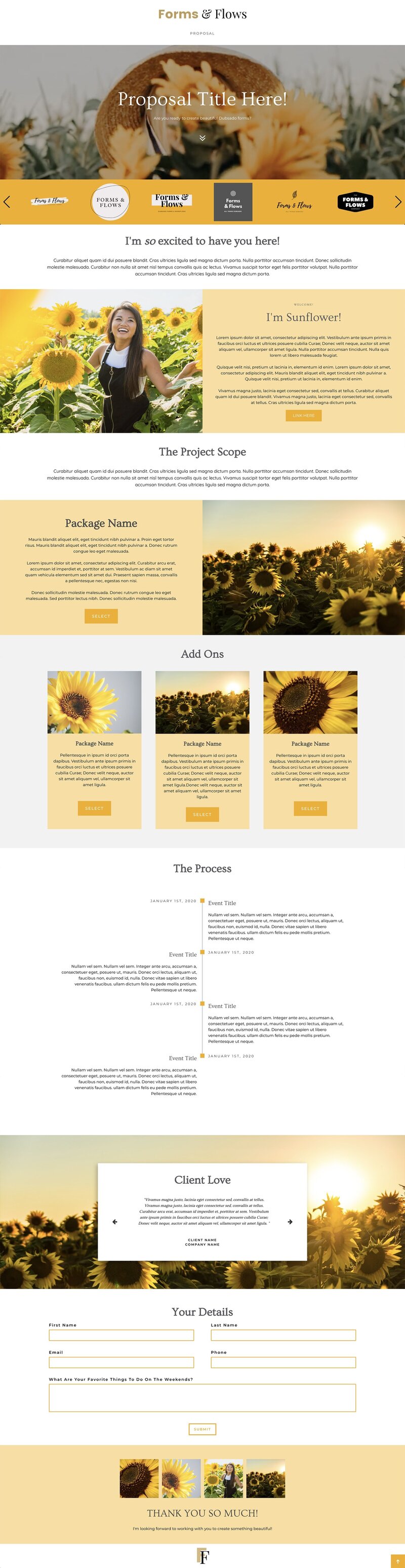 Sunflower Proposal Template