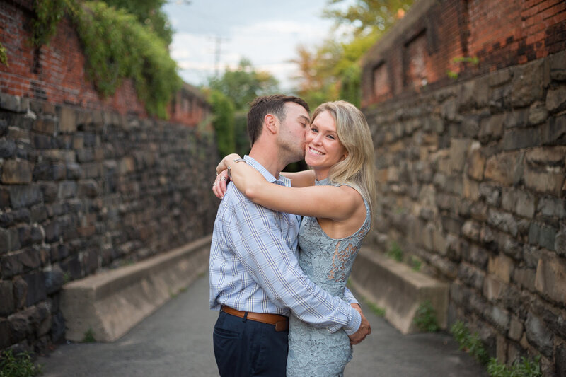Old Town Alexandria engagement photos in Virginia at Wilkes Street Tunnel by Christa Rae Photography