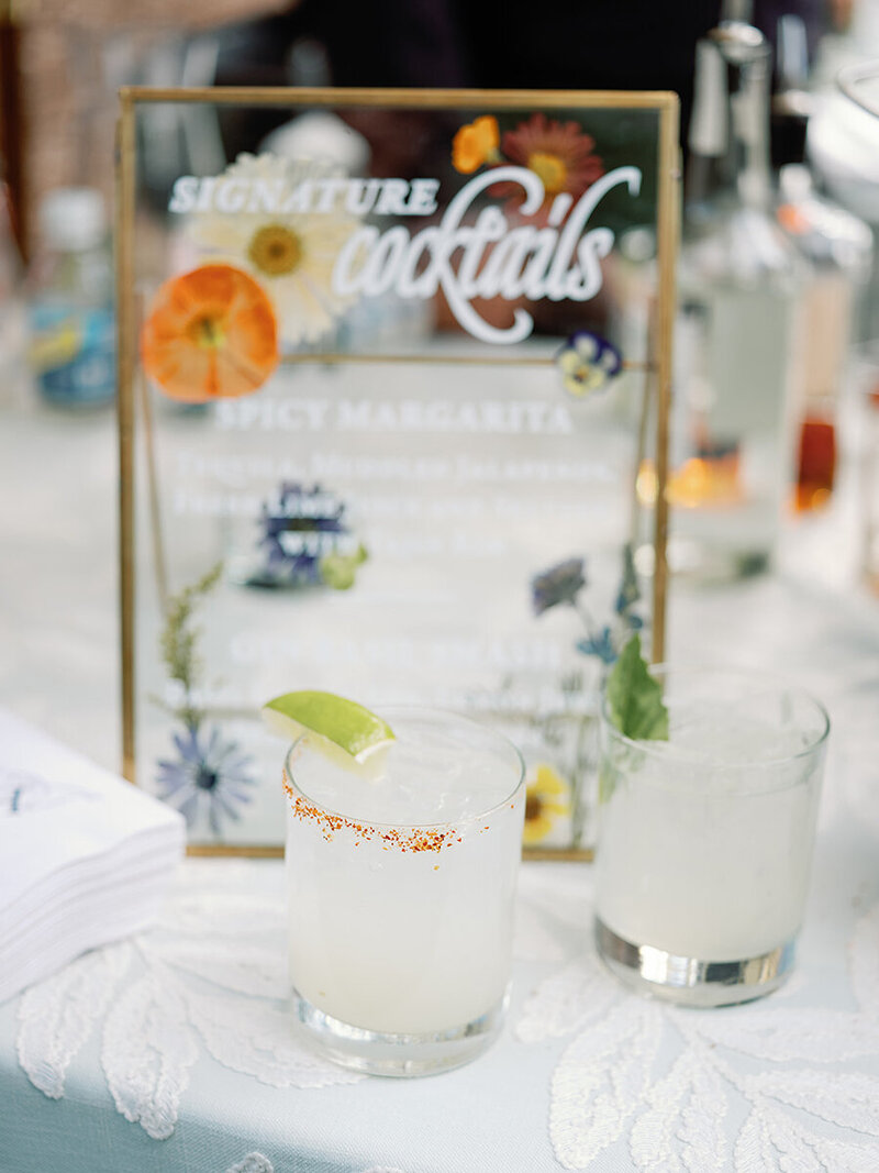 Pressed Flower bar sign