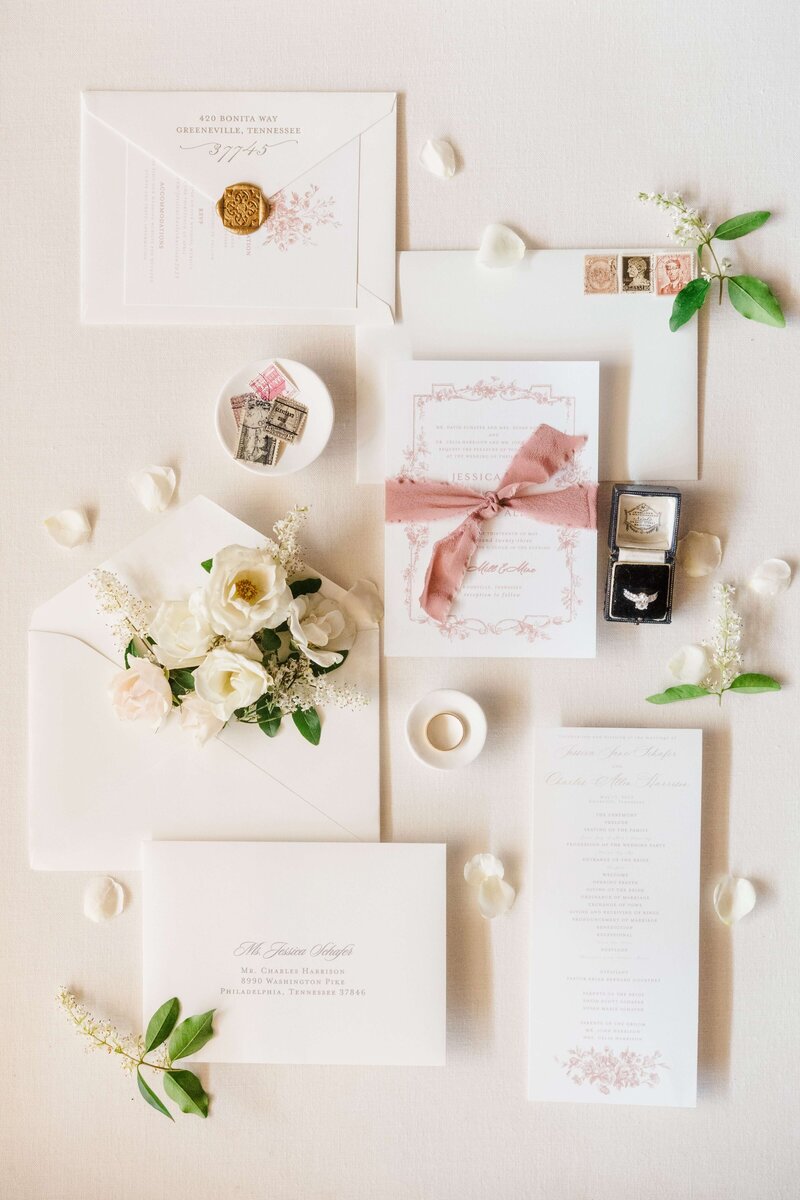 Invitation suite by Knoxville Wedding Photographer Amanda May Photos