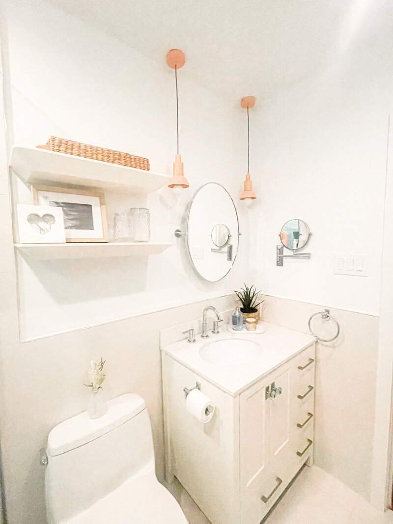 Powder Bathroom Remodel / Louisville Colorado Interior Design / Teak and Amber Interiors