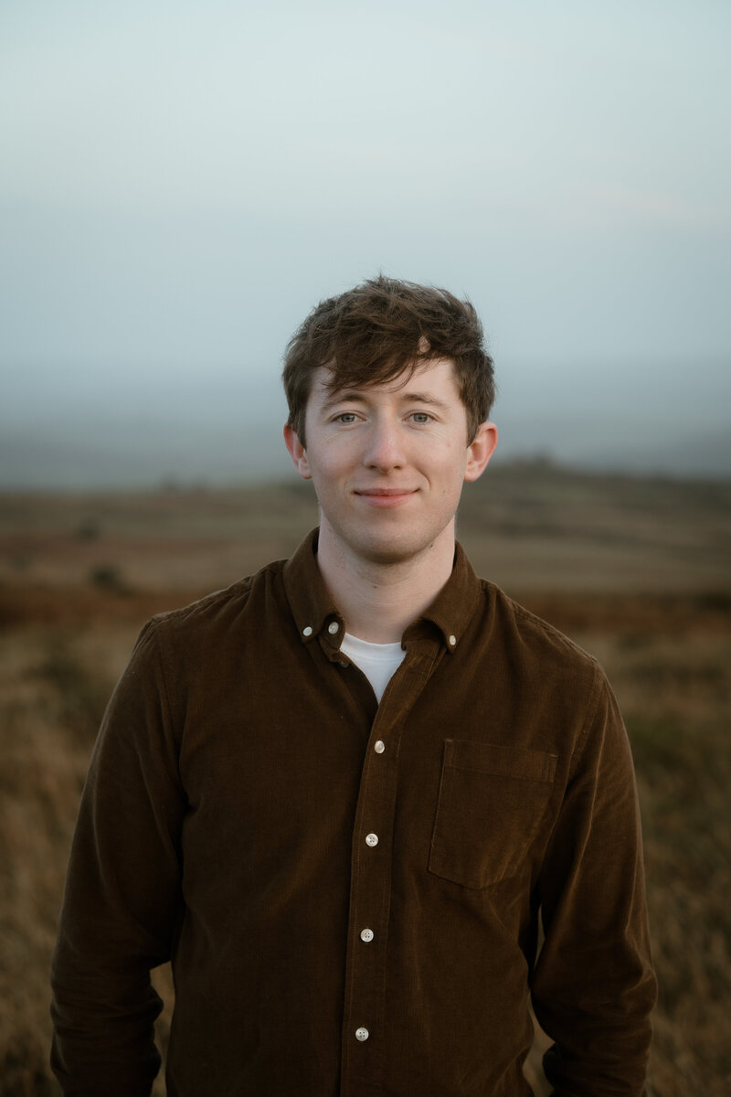Portrait of Elliot Govier, UK documentary wedding photographer based in Devon.