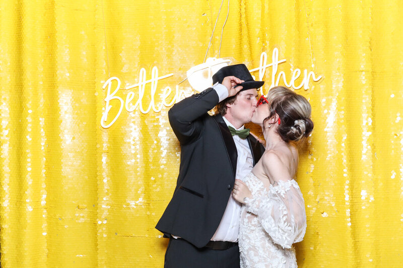 yellow lemon sequins wedding backdrop photo booth