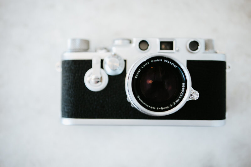 Vintage camera against a white background.