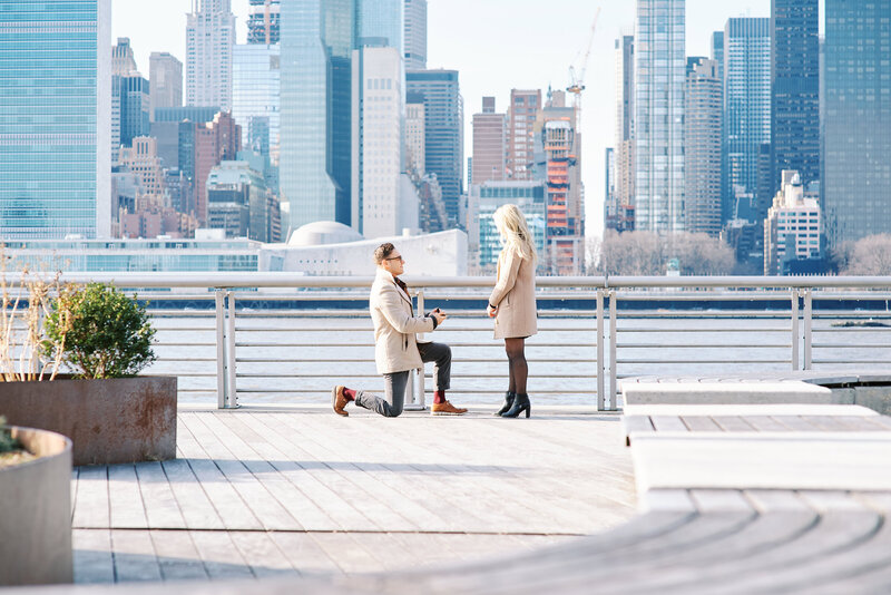 New York City Proposal at Gantry Plaza State Park.  Photo taken by New York City Proposal Photographer Corey Lamar Photography