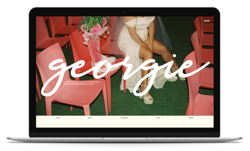 Georgie showit website template mockup