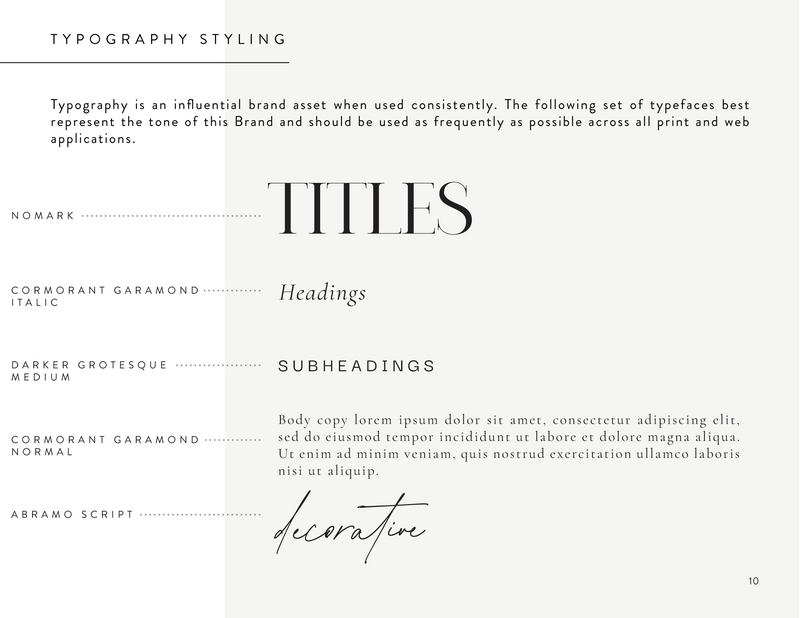 Laura May Brand Identity Style Guide_Typography Styling