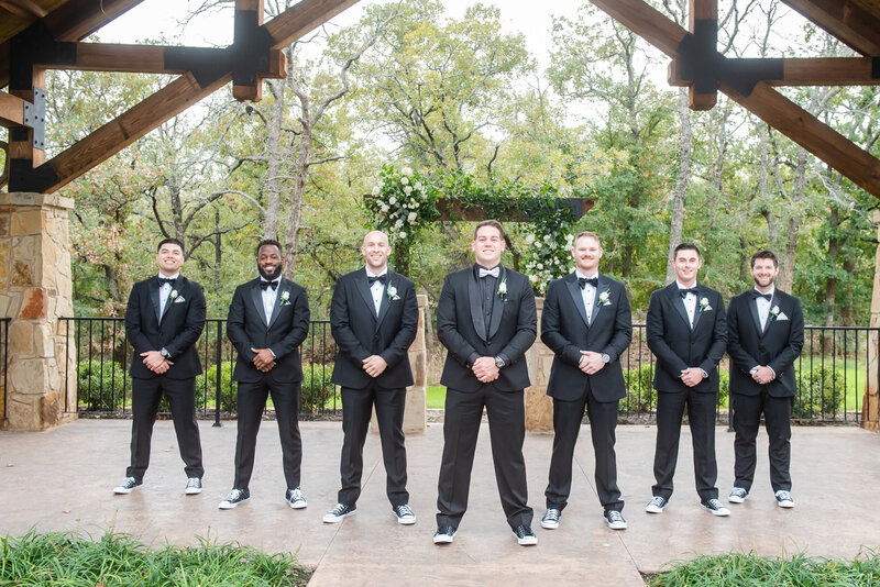 Groomsmen with converse shoes