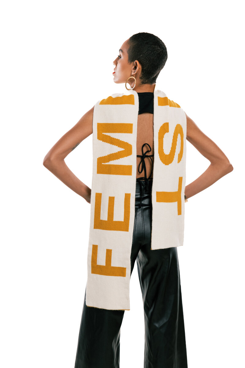 feminist scarf gold 2