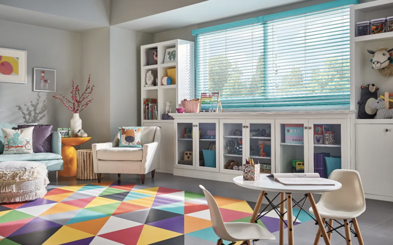 Custom blinds play room