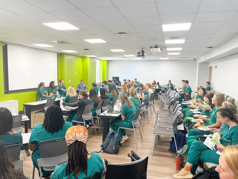 group of students in classroom