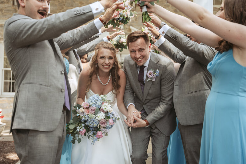 Bride and Groom tunnel - Baltimore Wedding photoraphy