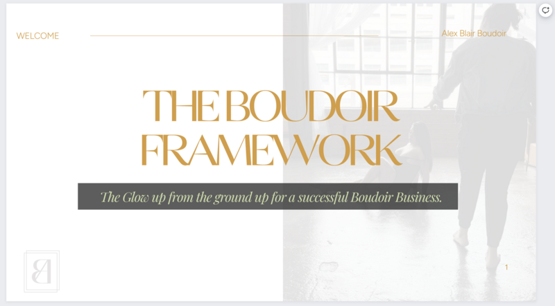 the boudoir framework course cover