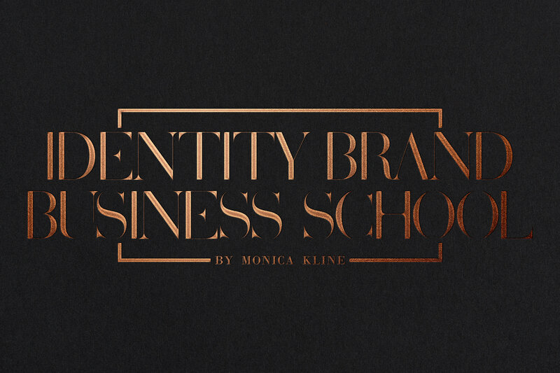 Identity Brand Business School by Monica Kline Logo
