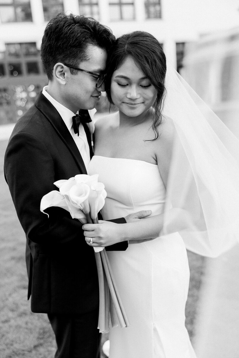 bride and groom at quirk hotel