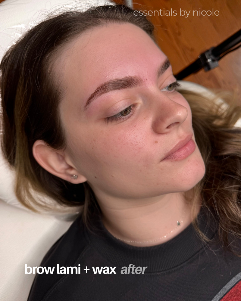 brow lamination and wax near me after photo
