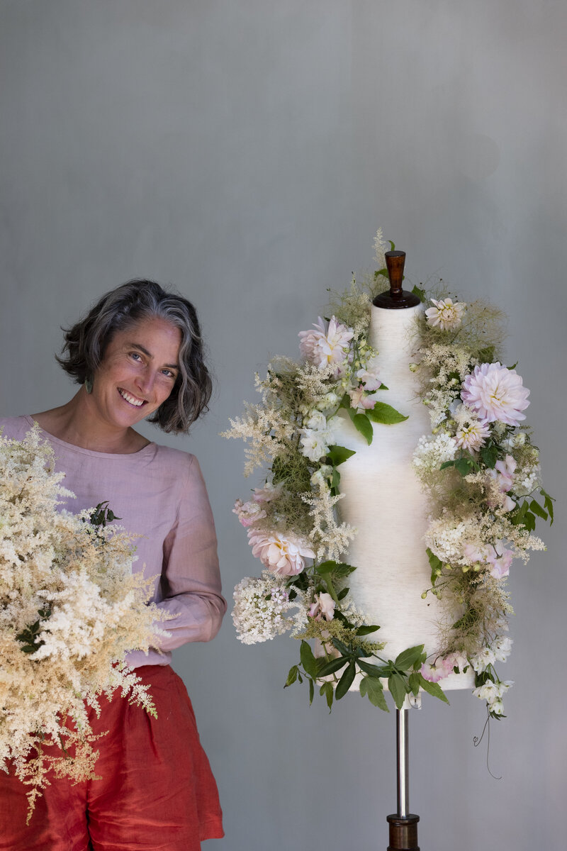 Julie Remy owner floral designer in Victoria BC - Fleuris Studio & Blooms - photo by Lia Crowe
