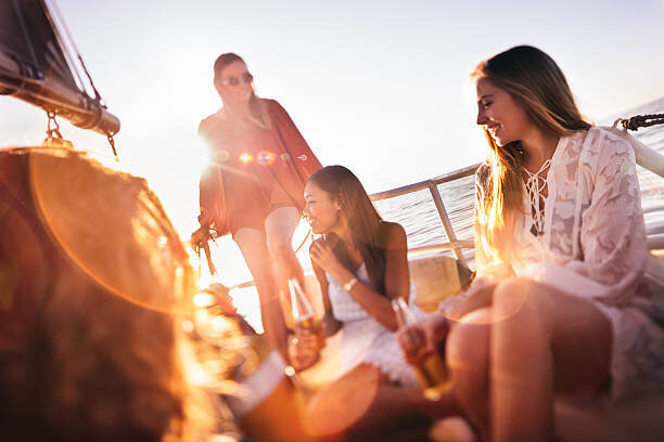 girlfrids on a yatch