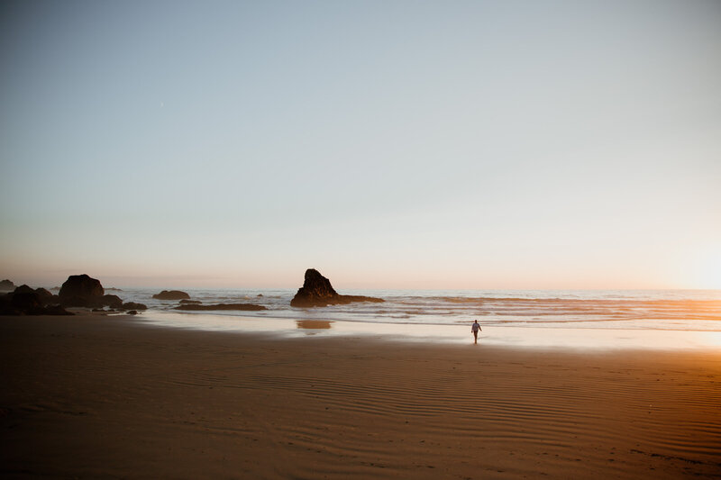 Mattie Nelson on the Oregon Coast at Ecola State Park.