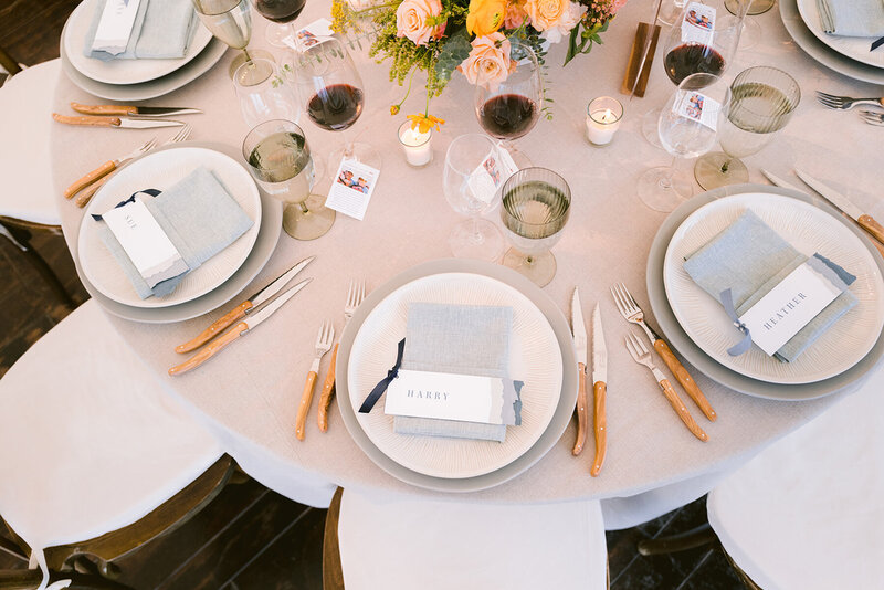 Colorado Mountain Ranch Wedding Placecard menu