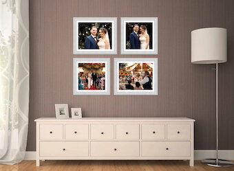 professional framed prints as wall art on a wall