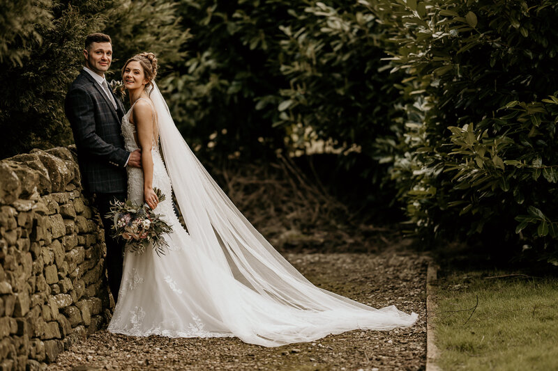 Bride and groom getting married